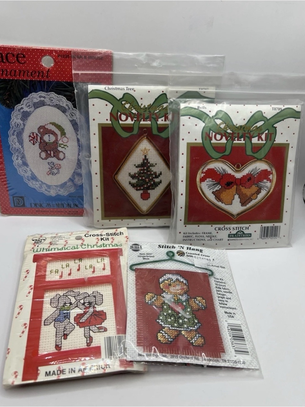 Lot Christmas Cross Stitch Kits Ornaments Hangers Etc